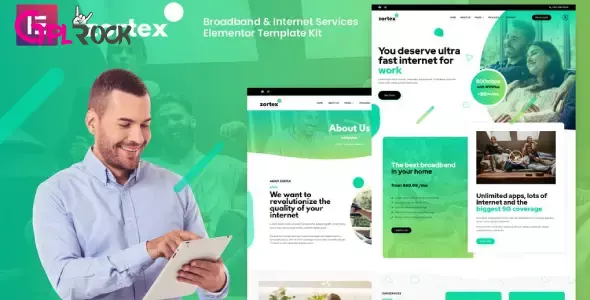 Zortex โ Broadband & Internet Services Elementor Template Kit